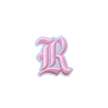 Load image into Gallery viewer, 3D Old English Roman Font Alphabets A To Z Size 2 Inches Pink Embroidery Patch

