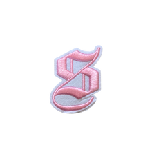 Load image into Gallery viewer, 3D Old English Roman Font Alphabets A To Z Size 3 Inches Pink Embroidery Patch
