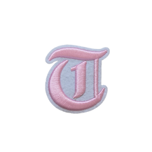 Load image into Gallery viewer, 3D Old English Roman Font Alphabets A To Z Size 3 Inches Pink Embroidery Patch
