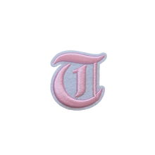 Load image into Gallery viewer, 3D Old English Roman Font Alphabets A To Z Size 2 Inches Pink Embroidery Patch
