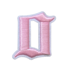 Load image into Gallery viewer, 3D Old English Roman Font Number 0 to 9 Size 2, 3 inches Pink Embroidery Patch
