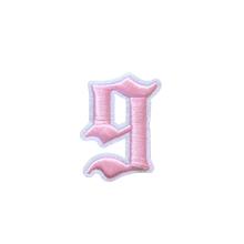 Load image into Gallery viewer, 3D Old English Roman Font Number 0 to 9 Size 2, 3 inches Pink Embroidery Patch
