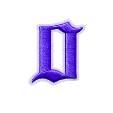 Load image into Gallery viewer, 3D Old English Roman Font Number 0 to 9 Size 2, 3 inches Purple Embroidery Patch
