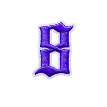Load image into Gallery viewer, 3D Old English Roman Font Number 0 to 9 Size 2, 3 inches Purple Embroidery Patch
