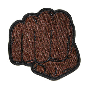 African American Black Male Power Fist Embroidery Patch