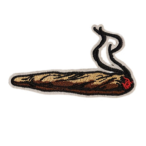 Lit Cigar Joint Embroidery Patch