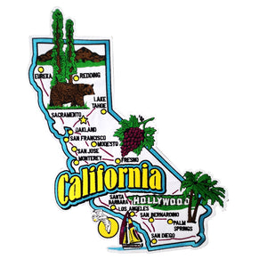 California State Tourist Map Jumbo Size Embroidery Patch