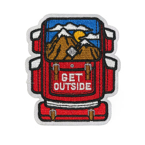 Get Outside Camping Back Pack Embroidery Patch