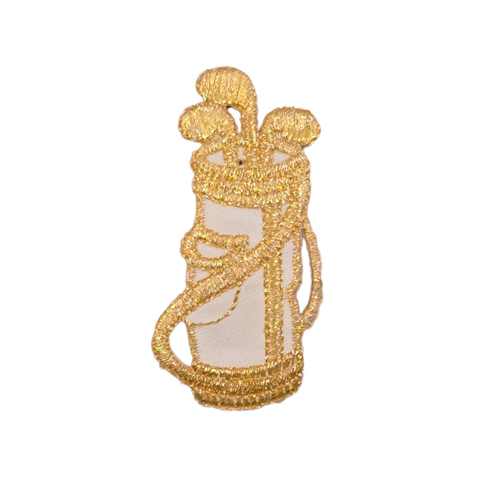 Golden Golf Bags Design Embroidery Patch
