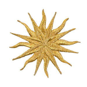 Gold Luxury Sun Design Embroidery Patch