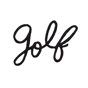 Wording Golf Design Embroidery in Multi Colors
