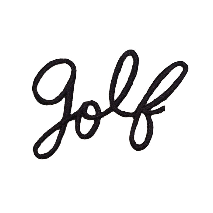 Wording Golf Design Embroidery in Multi Colors