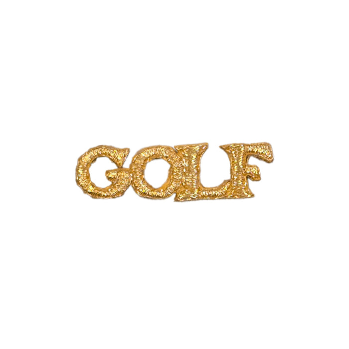 Golden Golf Design Embroidery