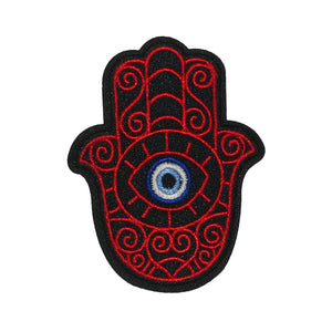 Hamsa Evil Eye Moss Wall Protect Your Space Hand Embroidery Patch