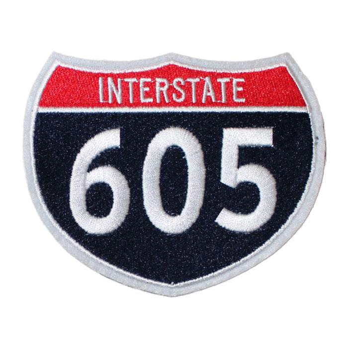 Interstate 605 Freeway Sign Embroidery Patch – tackletwill