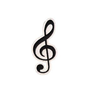 Treble Clef Music Note Embroidery Patch