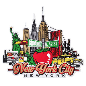 New York City New York State Signature View Jumbo Size Embroidery Patch