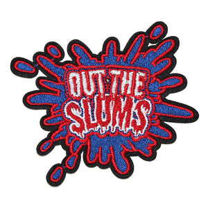 Out The Slums Splash Design Embroidery Patches in Multi Colors