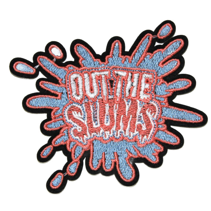 Out The Slums Splash Design Embroidery Patches in Multi Colors