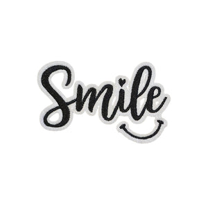 Smile Wording Embroidery Patch