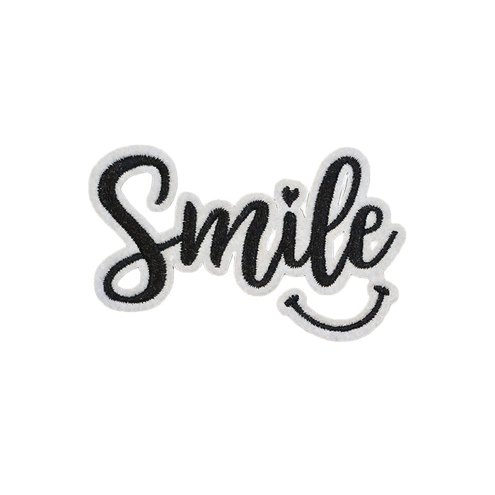 Smile Wording Embroidery Patch