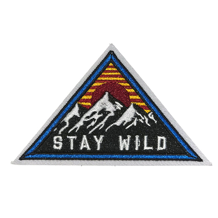 Stay Wild Nature Triangle Embroidery Patch