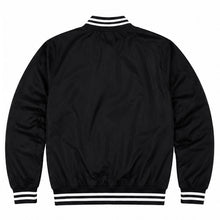 Load image into Gallery viewer, Premium Blank Varsity Bomber Jacket – Lightweight Polyester Baseball Black Jacket for Men &amp; Women
