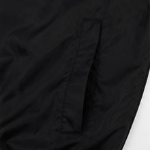 Load image into Gallery viewer, Premium Blank Varsity Bomber Jacket – Lightweight Polyester Baseball Black Jacket for Men &amp; Women
