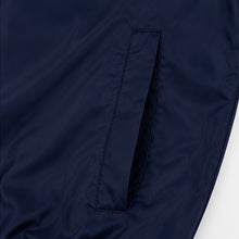 Load image into Gallery viewer, Premium Blank Varsity Bomber Jacket – Lightweight Polyester Baseball Navy Blue Jacket for Men &amp; Women
