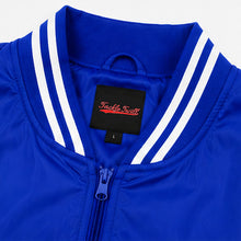 Load image into Gallery viewer, Premium Blank Varsity Bomber Jacket – Lightweight Polyester Baseball Royal Blue Jacket for Men &amp; Women
