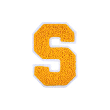 Load image into Gallery viewer, Letter Varsity Alphabets A to Z Yellow Chenille &amp; White Felt 2.5 Inch
