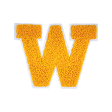 Load image into Gallery viewer, Letter Varsity Alphabets A to Z Yellow Chenille &amp; White Felt 2.5 Inch
