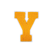 Load image into Gallery viewer, Letter Varsity Alphabets A to Z Yellow Chenille &amp; White Felt 2.5 Inch
