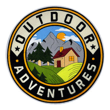 Load image into Gallery viewer, Adventure Outdoor Camper Camp Fire Embroidery Jumbo Size Patches
