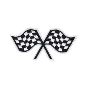 Checkered Flags in Multicolor Embroidery Patch