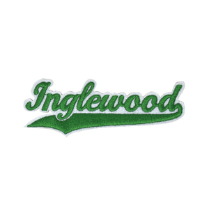 Wording 'Inglewood' in Multicolor Embroidery Stitch
