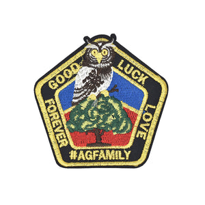'GOOD LUCK FOREVER LOVE AGFAMILY' Embroidery Patch