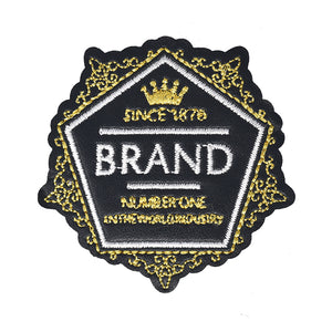 Golden Thread 'BRAND' Design Embroidery Patch