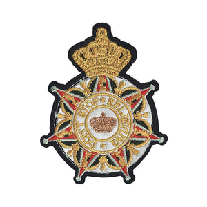 Golden Thread Royal Crown Design Embroidery Patch
