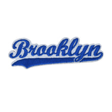 Load image into Gallery viewer, Varsity City Name Brooklyn in Multicolor Embroidery Patch
