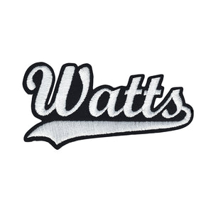 Varsity City Name Watts in Multicolor Embroidery Patch