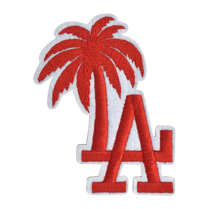 LA with Palm Tree in Multicolor Embroidery Patch – tackletwill