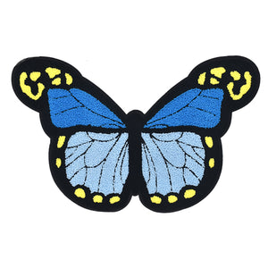 Blue Butterfly Chenille Patch
