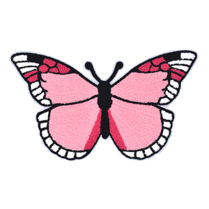 Pink Butterfly Chenille Patch