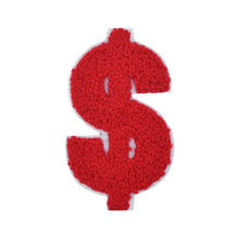 Load image into Gallery viewer, Dollar Sign $ from 2.5 inch to 8 Inch in Multicolor Chenille Patch
