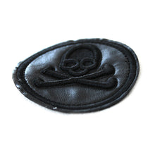 Load image into Gallery viewer, Skull Embroidery Leather Patch
