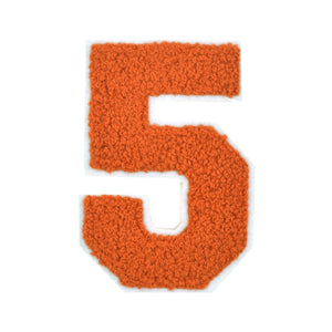 ORANGE Varsity Number 0 to 9 Size 2.5, 4, 6, and 8 Inches Orange