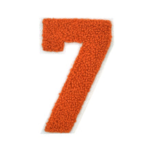 Load image into Gallery viewer, ORANGE Varsity Number 0 to 9 Size 2.5, 4, 6, and 8 Inches Orange

