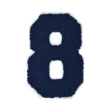 Load image into Gallery viewer, NAVY BLUE Varsity Number 0 to 9 Size 2.5, 4, 6, and 8 Inches Navy Blue
