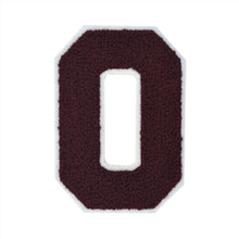 Load image into Gallery viewer, Varsity Number 0 to 9 Size 2.5, 4, 6, and 8 Inches Burgundy
